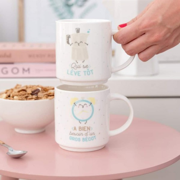 Mugs empilables mariage